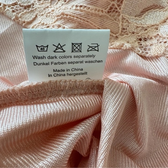 GRACE KARIN Peach Lace Long Sleeve Tunic Blouse Top Size S Coquette Office NWT - Picture 7 of 7